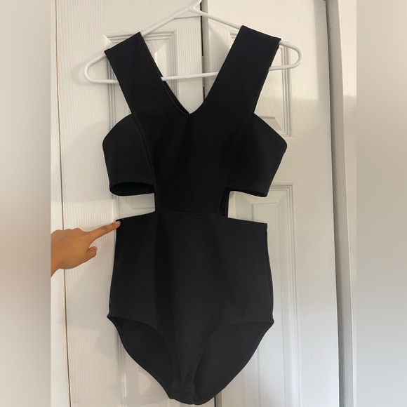 Express Tops - Express Black Cutout Bodysuit